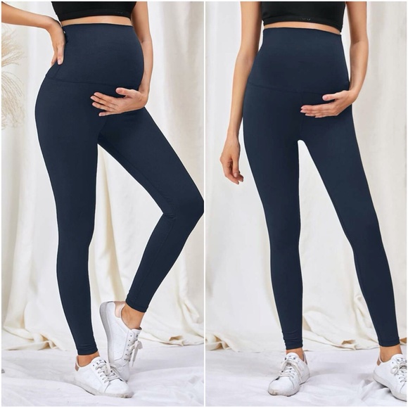 MATERNITY stretchy lounge yoga athletic leggings - Picture 2 of 6